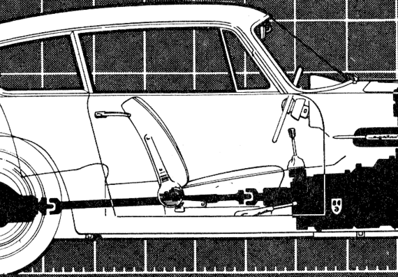 Aston Martin DB6 (1966) - Астон Мартин - чертежи, габариты, рисунки автомобиля