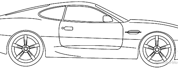 Aston Martin DB7 GT (2003) - Астон Мартин - чертежи, габариты, рисунки автомобиля