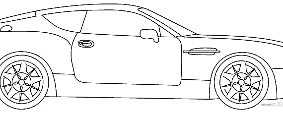 Aston Martin DB7 Zagato (2003) - Астон Мартин - чертежи, габариты, рисунки автомобиля