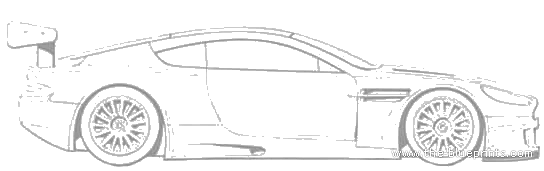 Aston Martin DBR9 (2005) - Астон Мартин - чертежи, габариты, рисунки автомобиля