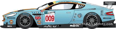 Aston Martin DBR9 LM (2008) - Астон Мартин - чертежи, габариты, рисунки автомобиля
