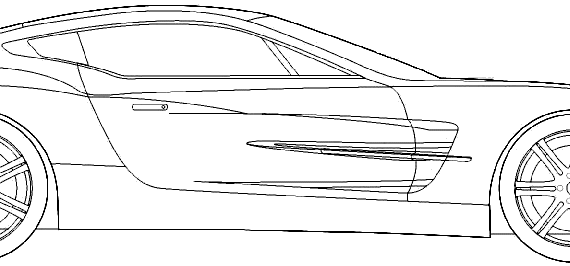 Aston Martin One-77 (2010) - Астон Мартин - чертежи, габариты, рисунки автомобиля