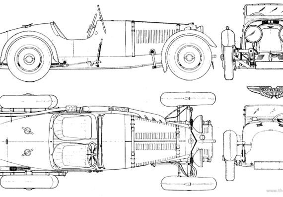 Aston Martin Ulser Replica - Астон Мартин - чертежи, габариты, рисунки автомобиля