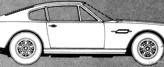 Aston Martin V8 (1981) - Астон Мартин - чертежи, габариты, рисунки автомобиля