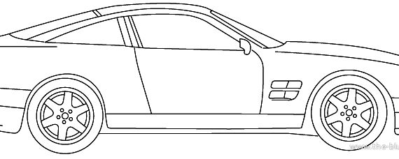 Aston Martin V8 Vantage (1993) - Астон Мартин - чертежи, габариты, рисунки автомобиля