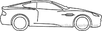 Aston Martin Vanquish (2003) - Астон Мартин - чертежи, габариты, рисунки автомобиля