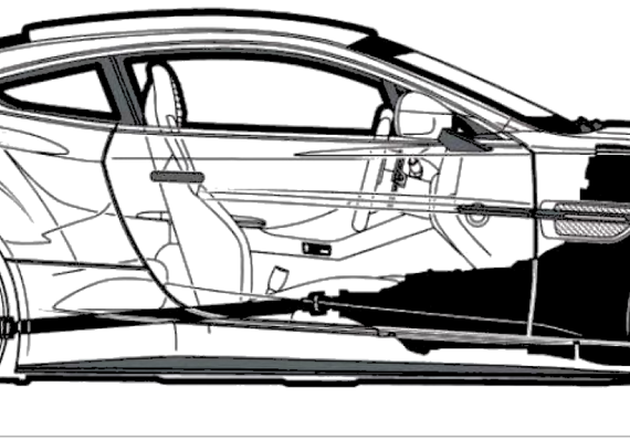Aston Martin Vanquish (2013) - Астон Мартин - чертежи, габариты, рисунки автомобиля