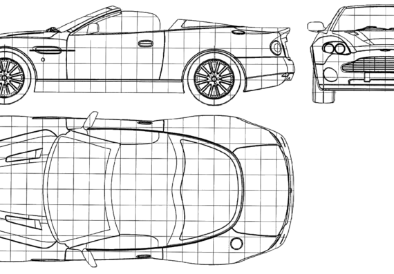 Aston Martin Vanquish Zagato - Астон Мартин - чертежи, габариты, рисунки автомобиля