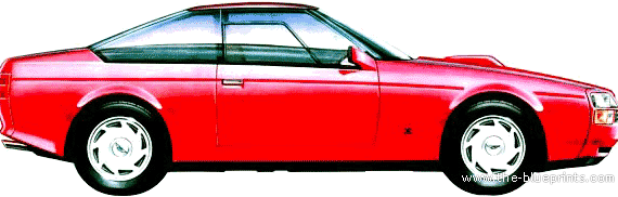 Aston Martin Zagato (1986) - Астон Мартин - чертежи, габариты, рисунки автомобиля