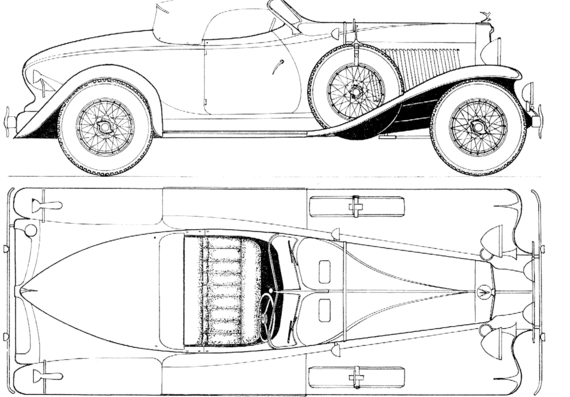 Auburn 8-100A Boattail Speedster (1932) - Various cars - drawings, dimensions, pictures of the car