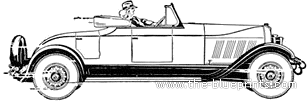 Auburn 8-88 Roadster (1927) - Разные автомобили - чертежи, габариты, рисунки автомобиля