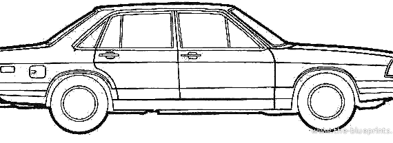 Audi 100 (1979) - Ауди - чертежи, габариты, рисунки автомобиля