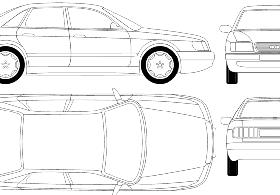 Audi 100 (1987) - Audi - drawings, dimensions, pictures of the car