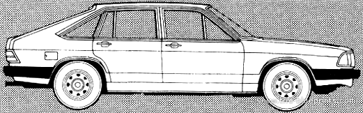 Audi 100 Avant L 5S (1980) - Ауди - чертежи, габариты, рисунки автомобиля