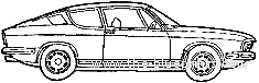 Audi 100 Coupe S (1972) - Ауди - чертежи, габариты, рисунки автомобиля