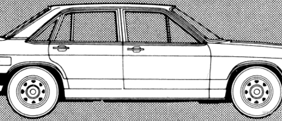 Audi 100 GL 5E (1980) - Ауди - чертежи, габариты, рисунки автомобиля