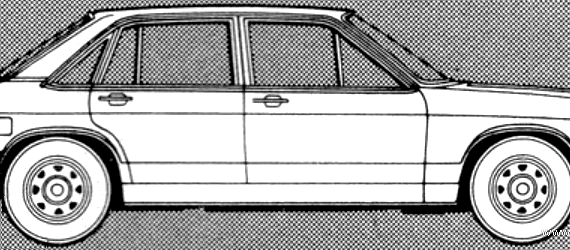 Audi 100 GL 5S (1980) - Ауди - чертежи, габариты, рисунки автомобиля