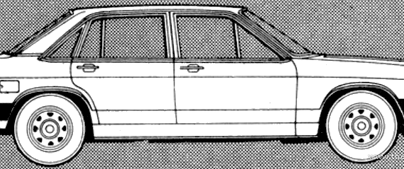 Audi 100 GL 5S (1981) - Ауди - чертежи, габариты, рисунки автомобиля