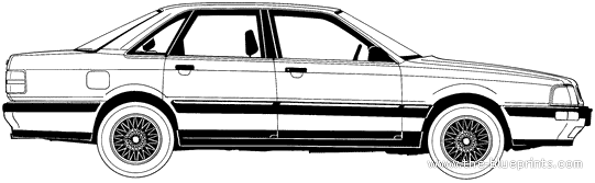 Audi 100 V8 (1989) - Audi - drawings, dimensions, pictures of the car