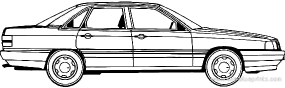 Audi 200 Turbo Quattro (1987) - Audi - drawings, dimensions, pictures of the car