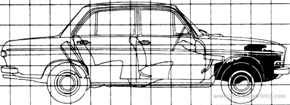 Audi 70 GT (1967) - Ауди - чертежи, габариты, рисунки автомобиля