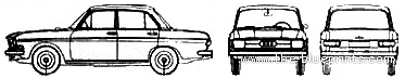 Audi (70s) - Ауди - чертежи, габариты, рисунки автомобиля