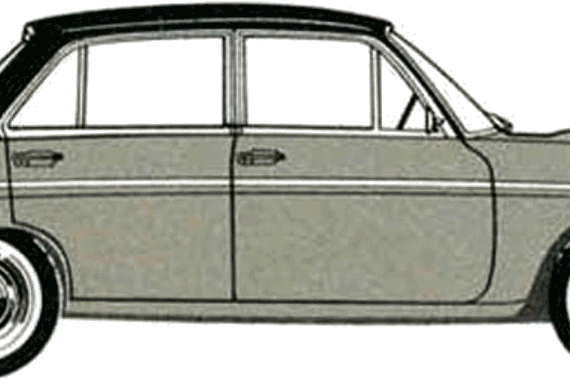 Audi 75 4-Door (1969) - Ауди - чертежи, габариты, рисунки автомобиля
