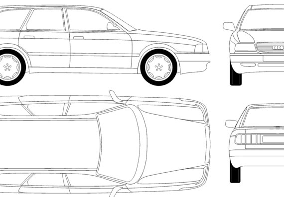 Audi 80 Avant (1987) - Audi - drawings, dimensions, pictures of the car