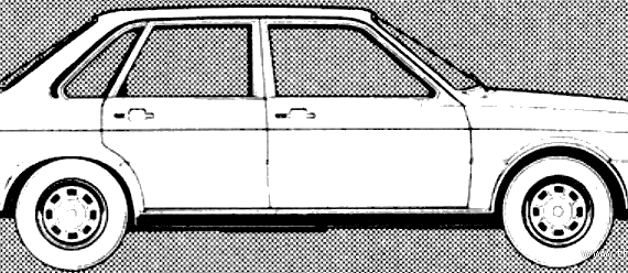Audi 80 GLS (1980) - Ауди - чертежи, габариты, рисунки автомобиля