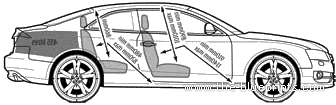 Audi A5 3.0 TDI Quattro (2007) - Audi - drawings, dimensions, pictures of the car