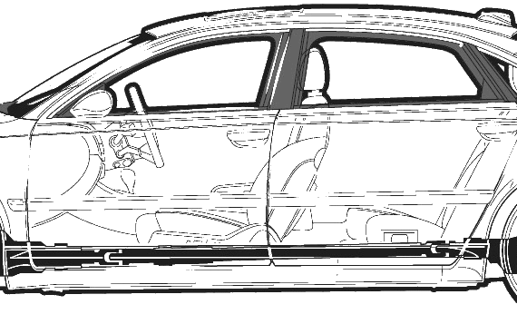 Audi A8L (2006) - Ауди - чертежи, габариты, рисунки автомобиля