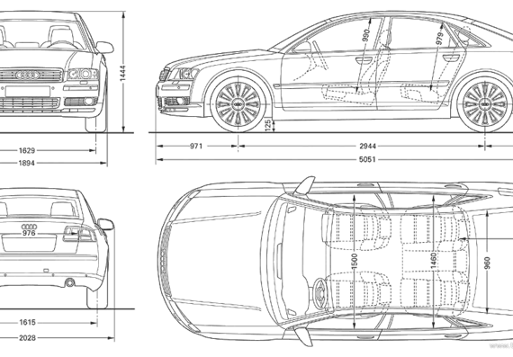 Audi A8 New - Audi - drawings, dimensions, pictures of the car