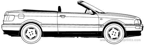 Audi Cabriolet (1991) - Audi - drawings, dimensions, pictures of the car