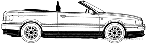 Audi Cabriolet (1994) - Audi - drawings, dimensions, pictures of the car