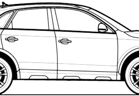 Audi Q3 (2012) - Ауди - чертежи, габариты, рисунки автомобиля
