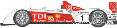 Audi R10 TDI LM (2007) - Audi - drawings, dimensions, pictures of the car