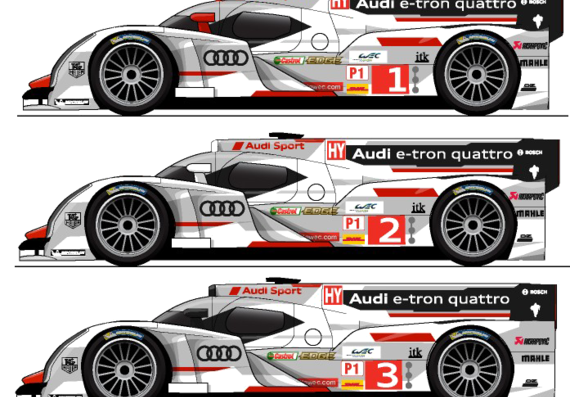 Audi R18 e-tron quattro LM (2013) - Audi - drawings, dimensions, pictures of the car
