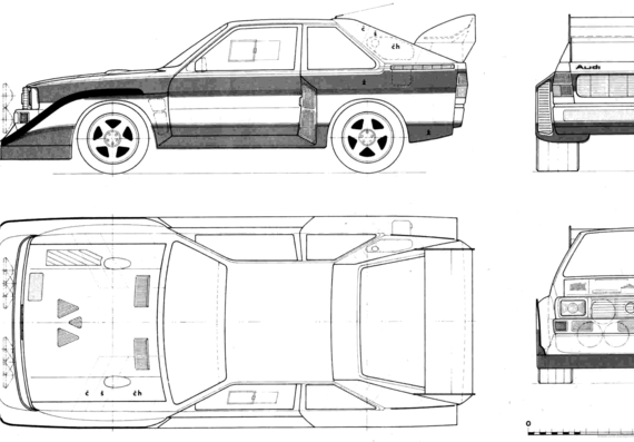 Audi S1 - Ауди - чертежи, габариты, рисунки автомобиля