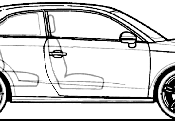 Audi S1 (2014) - Ауди - чертежи, габариты, рисунки автомобиля