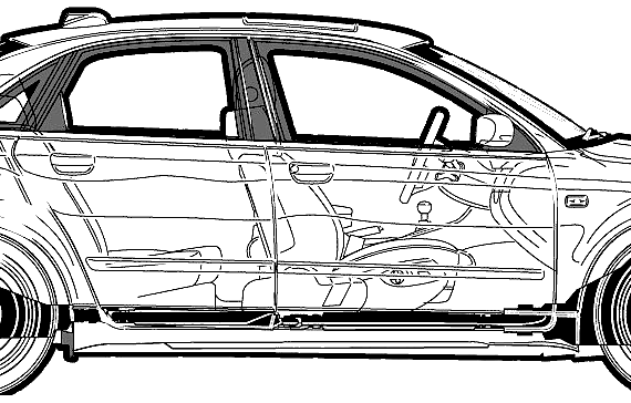 Audi S4 (2005) - Ауди - чертежи, габариты, рисунки автомобиля