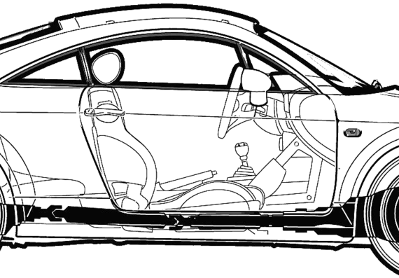 Audi TT (2003) - Ауди - чертежи, габариты, рисунки автомобиля