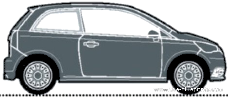 Audi Up! - Ауди - чертежи, габариты, рисунки автомобиля