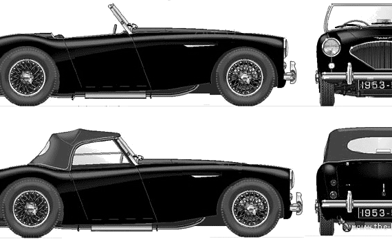 Austin-Healey 100 (1953) - Austin - drawings, dimensions, pictures of the car