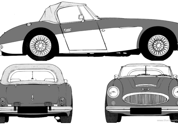 Austin-Healey 3000 - Остин - чертежи, габариты, рисунки автомобиля