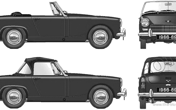 Austin-Healey Sprite Mk.4 1275cc (1967) - Остин - чертежи, габариты, рисунки автомобиля