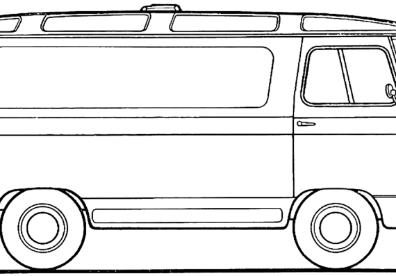 Austin 12 cwt Van (1960) - Остин - чертежи, габариты, рисунки автомобиля
