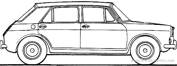 Austin 1300 (1970) - Остин - чертежи, габариты, рисунки автомобиля