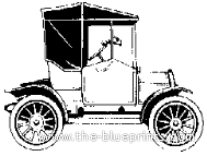 Austin 7hp (1909) - Остин - чертежи, габариты, рисунки автомобиля