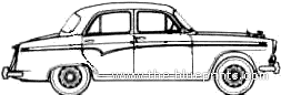 Austin A105 Saloon (1957) - Остин - чертежи, габариты, рисунки автомобиля