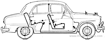 Austin A105 Westminster Saloon (1956) - Остин - чертежи, габариты, рисунки автомобиля